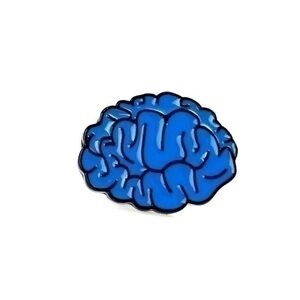 NWT Lapel Pin Brooches Human Anatomical Cerebrum Brain Deep Blue Enamel medical